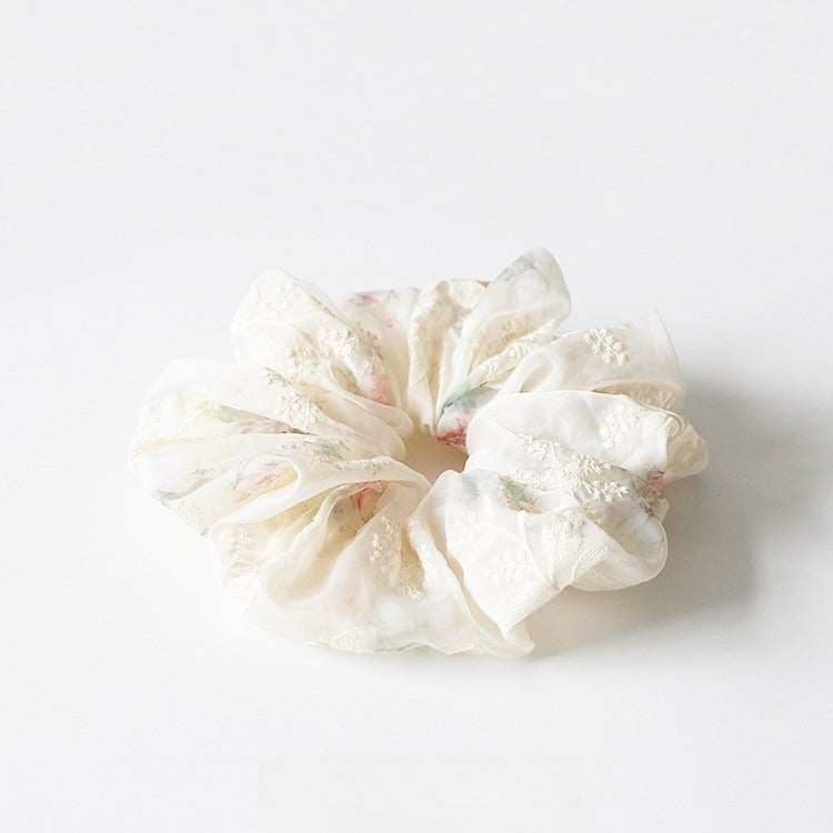 Kusivon Embroidered Flower Elastic Hair Tie