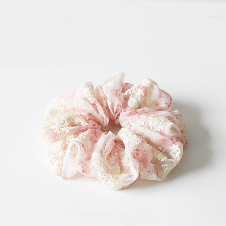 Kusivon Embroidered Flower Elastic Hair Tie