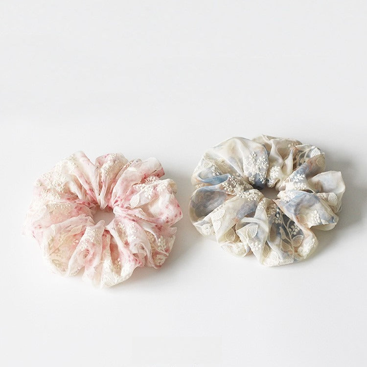 Kusivon Embroidered Flower Elastic Hair Tie