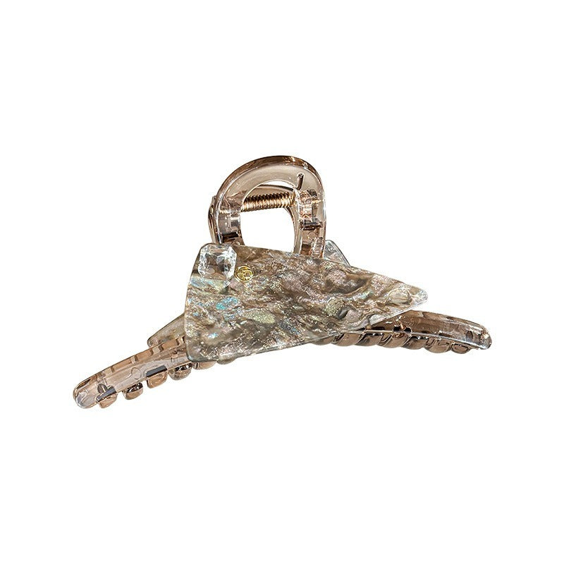 Kusivon Triangle Rhinestone Resin Hair Claw Clip