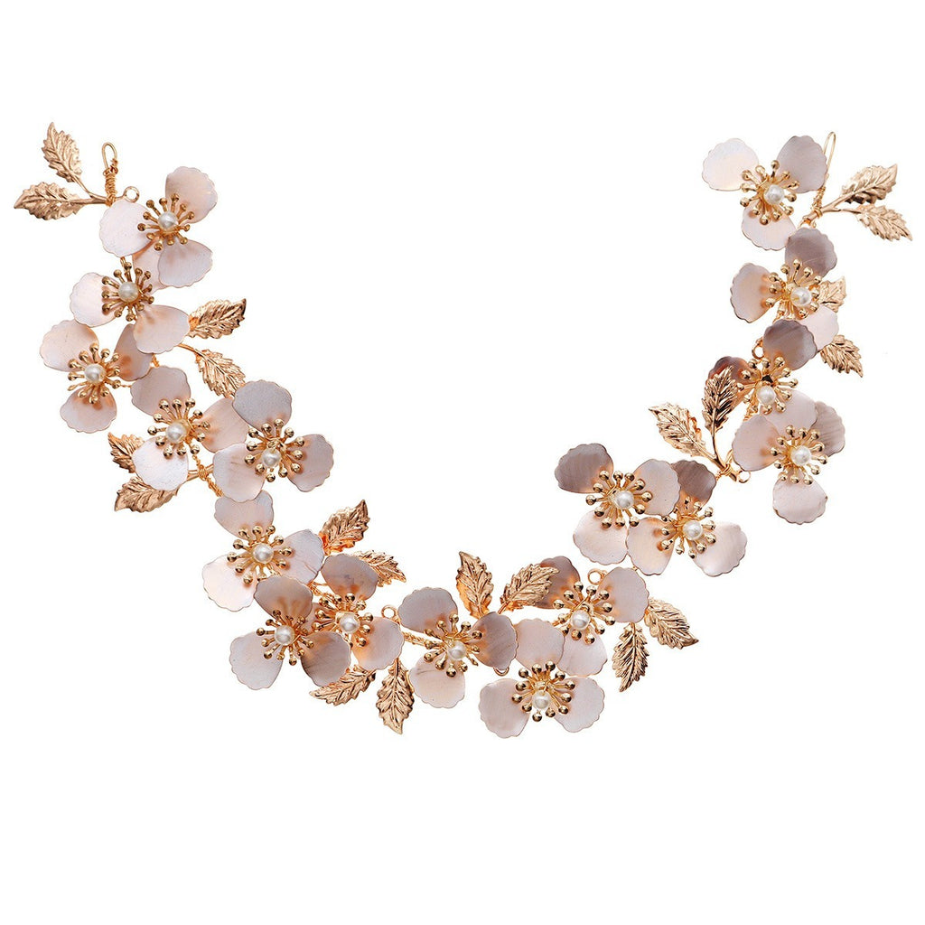 Kusivon Flower Pearl Metal Hair Accessory
