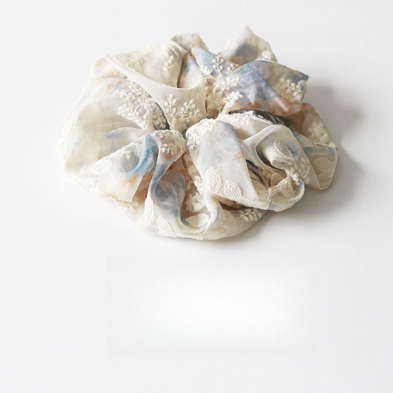 Kusivon Embroidered Flower Elastic Hair Tie