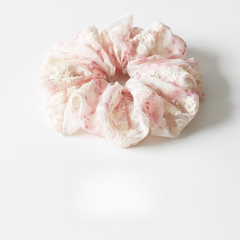 Kusivon Embroidered Flower Elastic Hair Tie