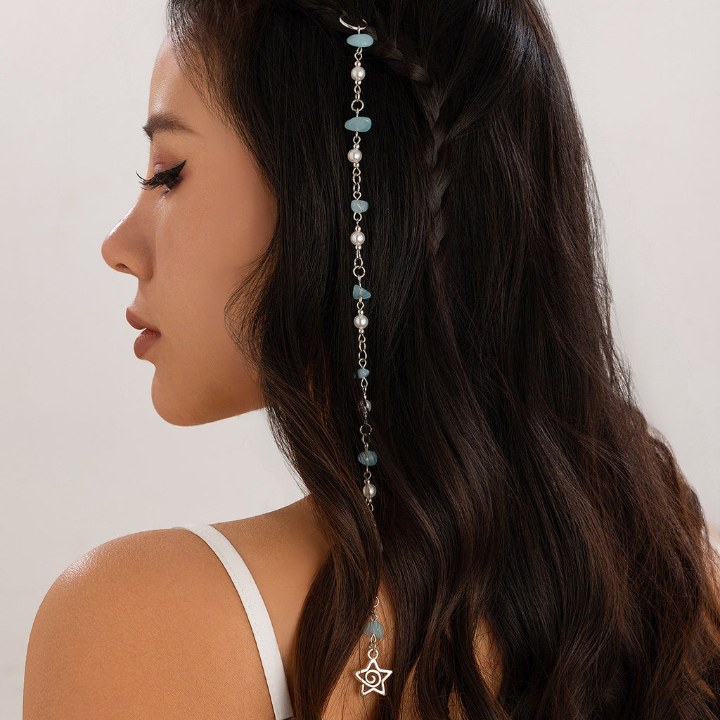 Kusivon Vintage Pearl Chain Headband